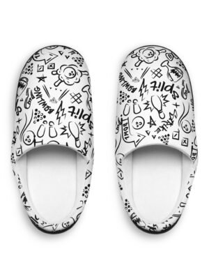 Men's Indoor Bowling Graffiti Slippers